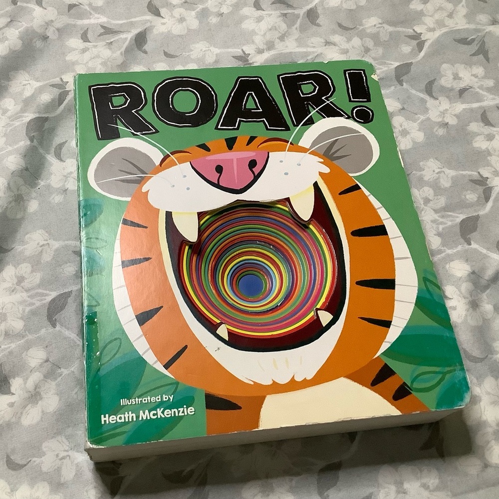 ROAR! Illustrated Children's Board Book - Colorful Tiger Cover
